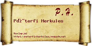 Péterfi Herkules névjegykártya